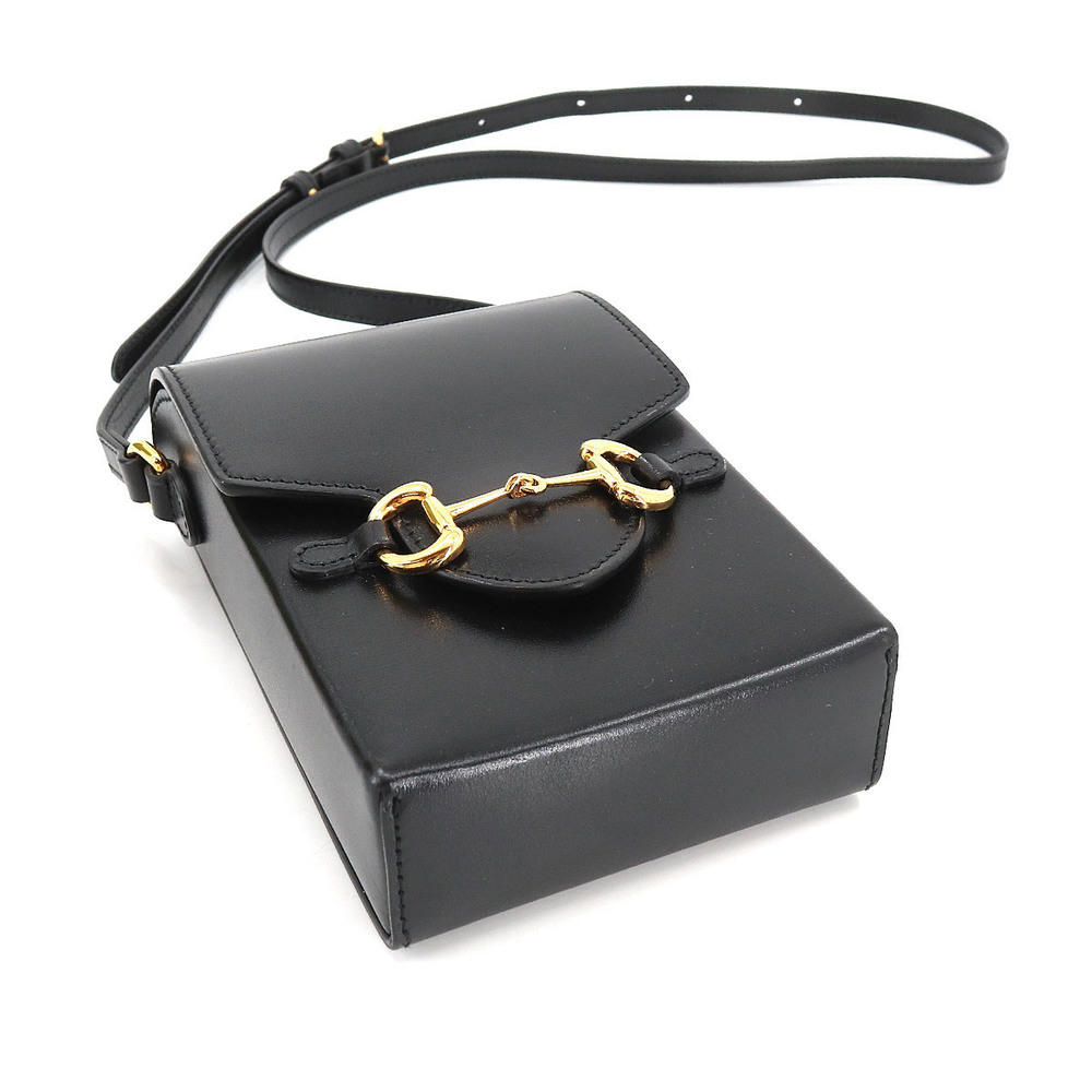 Gucci Horsebit 1995 Mini Bag Shoulder Leather Black - Picture 4 of 8